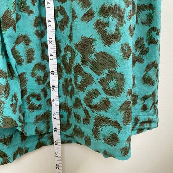 Lola Australia Pacific Animal Print Midi Dress Size S Turquoise Green - Picture 15 of 15